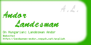 andor landesman business card